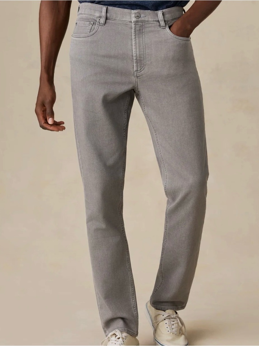 Stretch Terry 5-Pocket Pant - Steel Grey